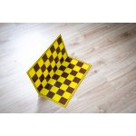 Skládací šachovnice žluto-hnědá oboustranná – Zboží Živě