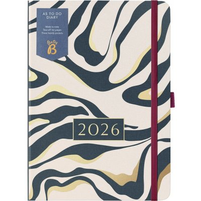 Busy B To Do Charcoal Marble A5 Týdenní 2026 šedá – Zboží Dáma