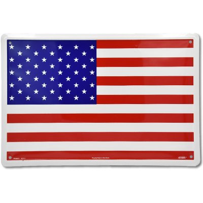 Plechová cedule vlajka USA 45cm x 30cm – Zbozi.Blesk.cz