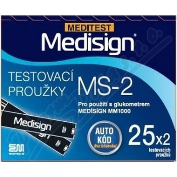 Meditest Medisign proužky testovací MS-2 50 ks