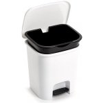 Plastic Forte SMART Koš na odpad 7,5 l BÍLÝ s vložkou a pedálem – Hledejceny.cz