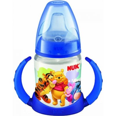 Nuk kojenecká láhev na učení Medvídek Pú s kontrolou teploty modrá 46039 150 ml – Zbozi.Blesk.cz