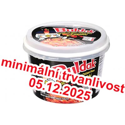 Samyang Rýžové koláčky s příchutí pikantního kuřete Buldak Tteokbokki 185 g – Zboží Dáma