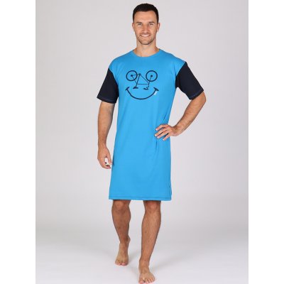Evona Haris pánská noční košile kr.rukáv modrá – Zboží Dáma
