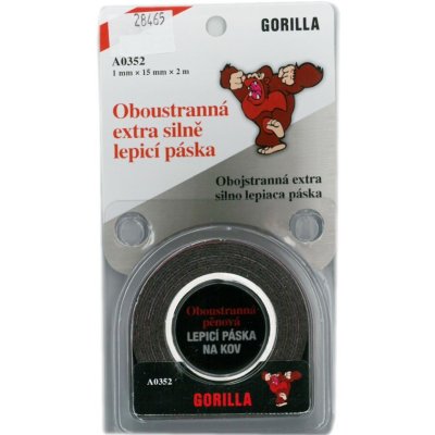 Gorilla Lepící páska - oboustranná 15 mm x 2 m – Zboží Mobilmania