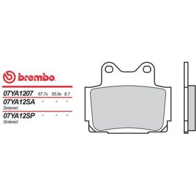 Zadní brzdové destičky Brembo Yamaha 600 FZS FAZER 1998 - 2003 směs 07 – Hledejceny.cz