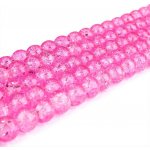 Praskané korálky - růžové - ∅ 8 mm - 10 ks – Zboží Dáma