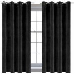Závěs MD MORE & DECO sametový černý zatemňovací 140x250 cm na kroužcích – Hledejceny.cz