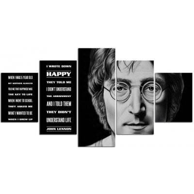 5 dílný obraz na plátně - John Lennon . – Sleviste.cz