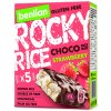 Krekr a snack Benlian Rocky Rice rýžová tyčinka čokoláda jahoda mulipack 5 x 18 g