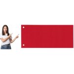 Rozdělovače do pořadače ESSELTE 1/3 A4 kartonové 100 ks červené – Hledejceny.cz