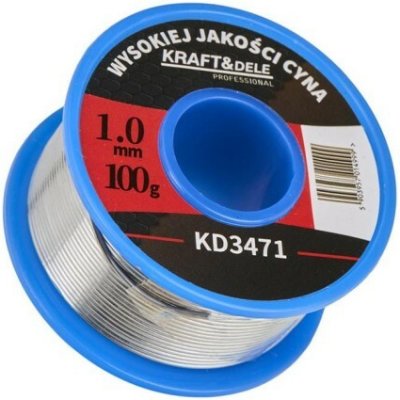 Pájecí cín bez kalafuny, 1mm, 100g, Kraft&Dele KD3471 – Hledejceny.cz