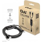 Club3D CAC-1527 nabíjecí USB Type-C, Y charging to 2x USB Type-C max. 100W, 1.83m