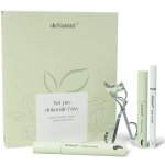 deNatura Lash set - Sérum na řasy 3 ml, objemová řasenka černá 6 ml, tekuté oční linky ve fixu 1,2 ml, kleštičky na řasy 1ks – Sleviste.cz