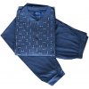 Pánské pyžamo N-feel HFT 01 pánské bavlněné pyžamo s dlouhým rukávem tm.modré