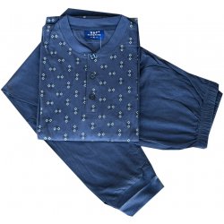 N-feel HFT 01 pánské bavlněné pyžamo s dlouhým rukávem tm.modré