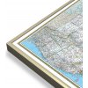 Nástěnné mapy National Geographic USA - nástěnná mapa Classic 178 x 125 cm Varianta: mapa v hliníkovém rámu, Provedení: zlatý matný rám