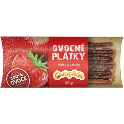 Ovocňák Ovocné plátky Jablko jahoda RAW 20 g – Zbozi.Blesk.cz