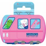 CURAPROX Kids travel set růžový 1x zubní kartáček, 2x mezizubní kartáček CPS, 1x zubní pasta meloun 6+ 10 ml, 1x nálepka – Zboží Dáma