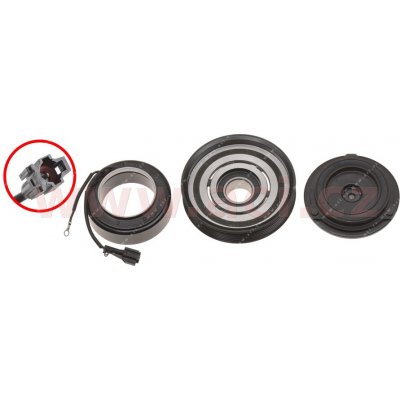 spojka kompresoru HCC / HALLA HS18 127 mm, PV6 (Hyundai Santa Fe) – Hledejceny.cz