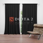 Sablio Závěs DOTA 2 Černá: 2ks 140x250cm – Hledejceny.cz