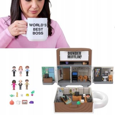 Polly Pocket x The Office Kompaktní herní set ve tvaru kanceláře – Hledejceny.cz