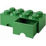 LEGO® úložný box s šuplíky 25 x 25 x 18 cm tmavě zelená – Hledejceny.cz
