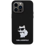 Karl Lagerfeld Liquid Silicone Choupette NFT Zadní Kryt pro iPhone 15 Pro Max Black – Zboží Mobilmania