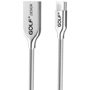 Golf GC36c 2,4 A, USB-C, 1m, stříbrný