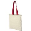 Nákupní taška a košík Bavlněná nákupní taška barevné uši přírodní a červená