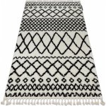 Dywany Lusczow shaggy Berber SAFI bílý – Zboží Mobilmania