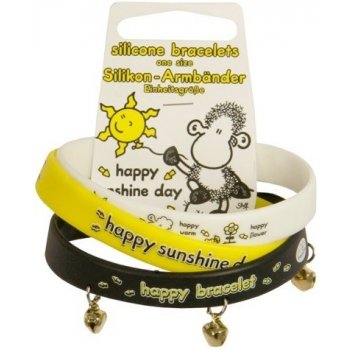 Sheepworld náramek Happy sunshine sada 3ks 034029 žlutá černá bílá