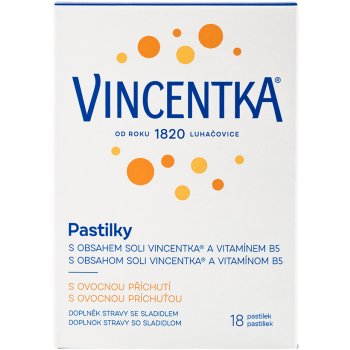 VINCENTKA Vincentka Pastilky ovocné 18ks