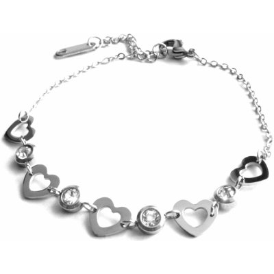 Steel Jewelry náramek srdíčka z chirurgické oceli NR160214