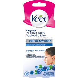 Veet Easy-Gel Obličej depilační voskové pásky pro citlivou pokožku 40 ks od  211 Kč - Heureka.cz