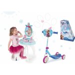 Set dětský kosmetický stolek Frozen Smoby se židlí a dvoukolová koloběžka Frozen – Zboží Mobilmania