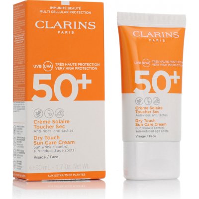 Clarins zmatňující pleťový krém na opalování SPF50+ (Dry Touch Sun Care Cream) 50 ml – Hledejceny.cz