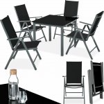 tectake 403905 zahradní hliníkový nábytek 4+1 - tmavě šedá – Hledejceny.cz