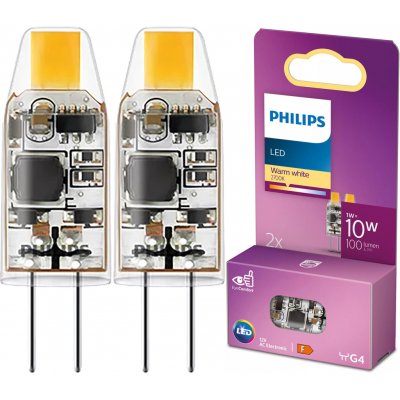 Philips 2x LED žárovka G4 Capsule 1W = 10W 100 lm 2700K Warm 12V – Hledejceny.cz