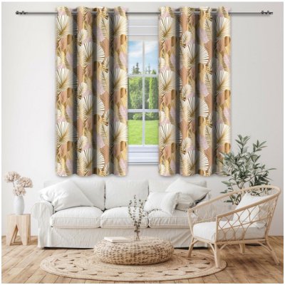 Závěs na kroužcích MIGD286 140x160 cm 140x160 cm Vícebarevná – Zboží Dáma