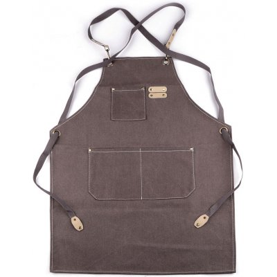 Prima-obchod Zástěra profesionální nastavitelná z hrubé bavlny 2 šedá – Zboží Mobilmania