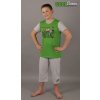 Dětské pyžamo a košilka chlapecké pyžamo Vienetta Monster truck Tříčtvrteční Zelená