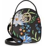 Monnari 2v1 dámská kabelka elegantní batoh městská kabelka květinová taška malý batoh tři komory černá – Sleviste.cz