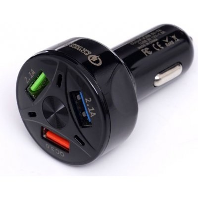 Nabíječka do auta QUICK CHARGE 3.0, 3xUSB KRAFT&DELE – Zboží Živě