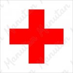 Lékárnička červený kříž, samolepka 140 x 140 x 0,1 mm – Zboží Dáma