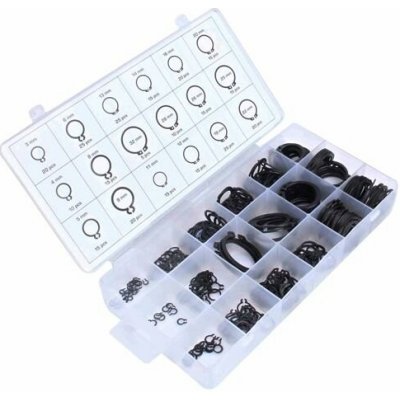 Pojistné kroužky na hřídele - vnější segrovky, průměr 4 - 32 mm, sada 300 ks - ASTA – Zboží Mobilmania