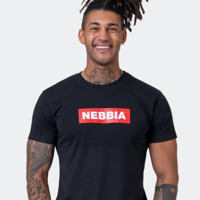 Nebbia Pánské tričko 593 černé – Zboží Dáma