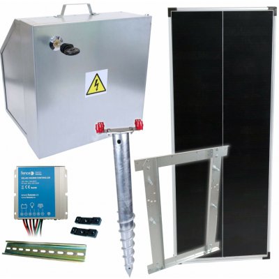Basic sada solární ohradník - Kompletní bezpečnostní schránka + konzole a panel 100 W – Hledejceny.cz