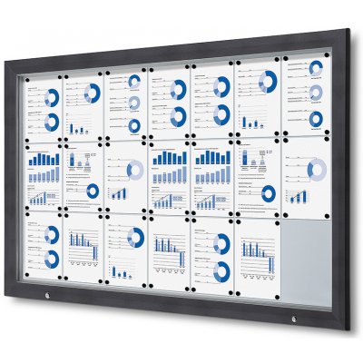 Jansen Display Venkovní vitrína typu T určená pro 21x A4 Antracit, 1685 x 1067 mm – Zboží Živě