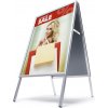 Stojan na plakát Jansen Display interiérové reklamní áčko A1 ostrý roh profil 25 mm